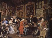 William Hogarth Group painting fashionable marriage marriage Sweden oil painting artist